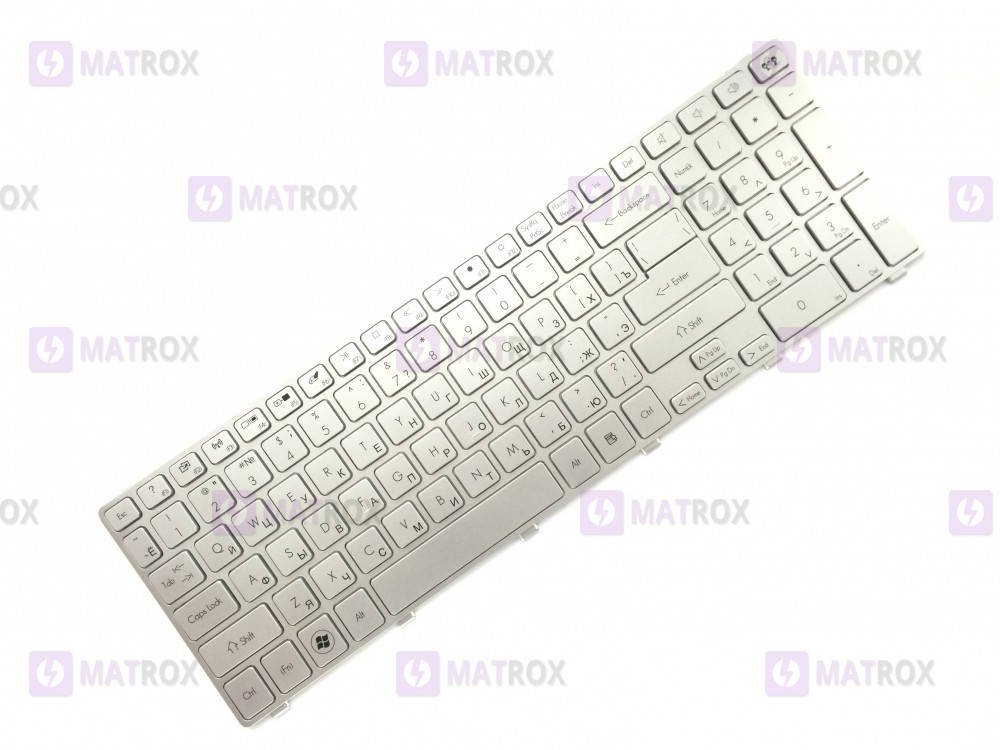 

Оригинальная клавиатура для ноутбука Packard Bell Easynote P5ws0 series, silver frame, ru, Серебристый