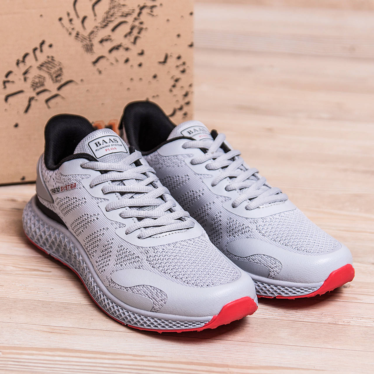 

Летние мужские кроссовки из обувной сетки на лето BS TREND SYSTEM Grey, Серый