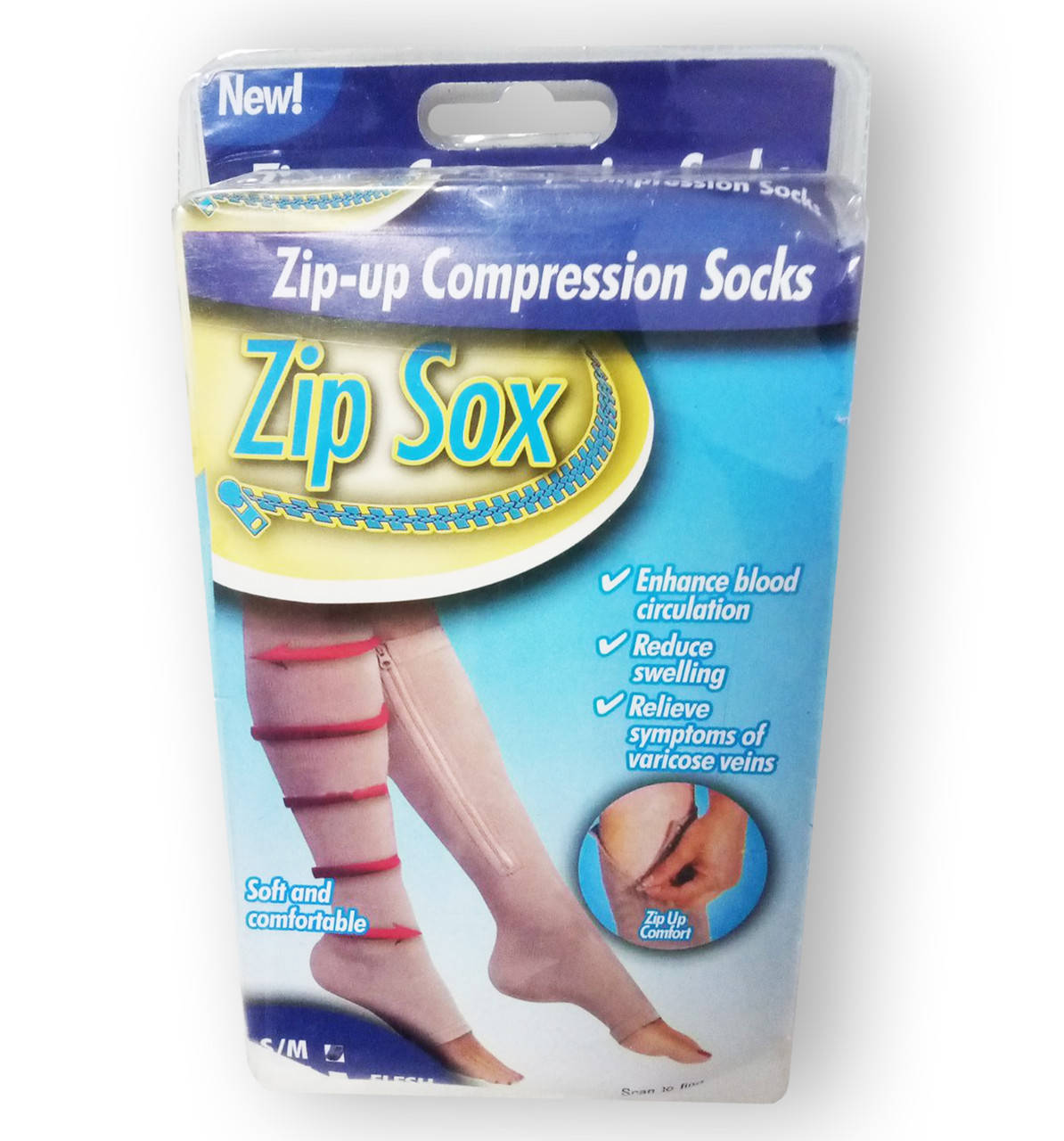 

Компрессионные гольфы на молнии Zip Sox от варикоза, Черный