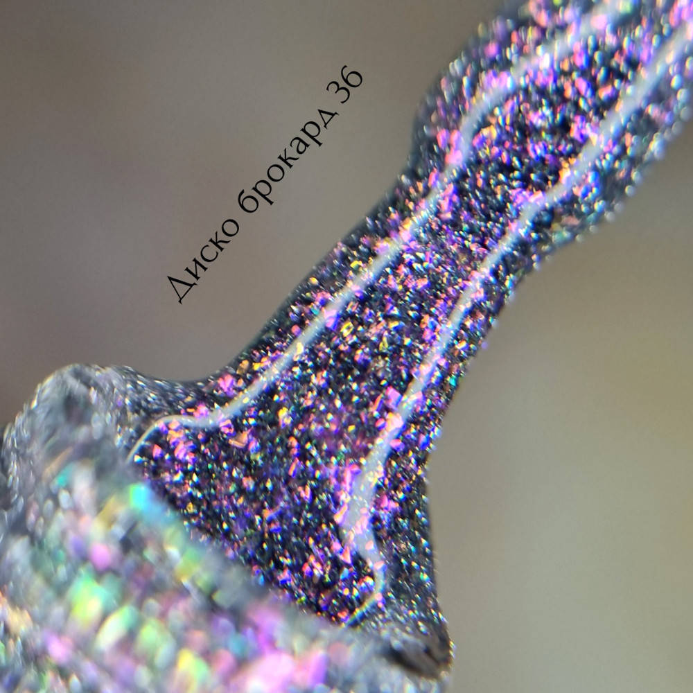 

Гель лак для ногтей светоотражающий (диско брокарт) №36 SVN 8мл