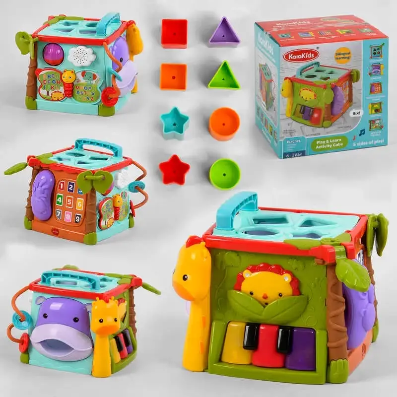 

Куб музыкальный КК 2697 (12) свет, звук, английская озвучка, в коробке