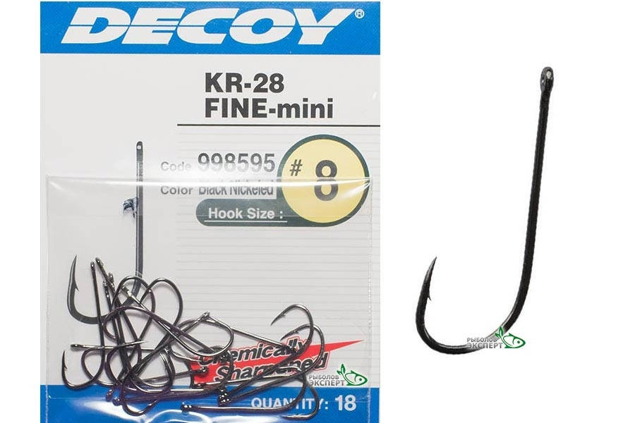 

Крючки Decoy KR-28 Fine mini size 16