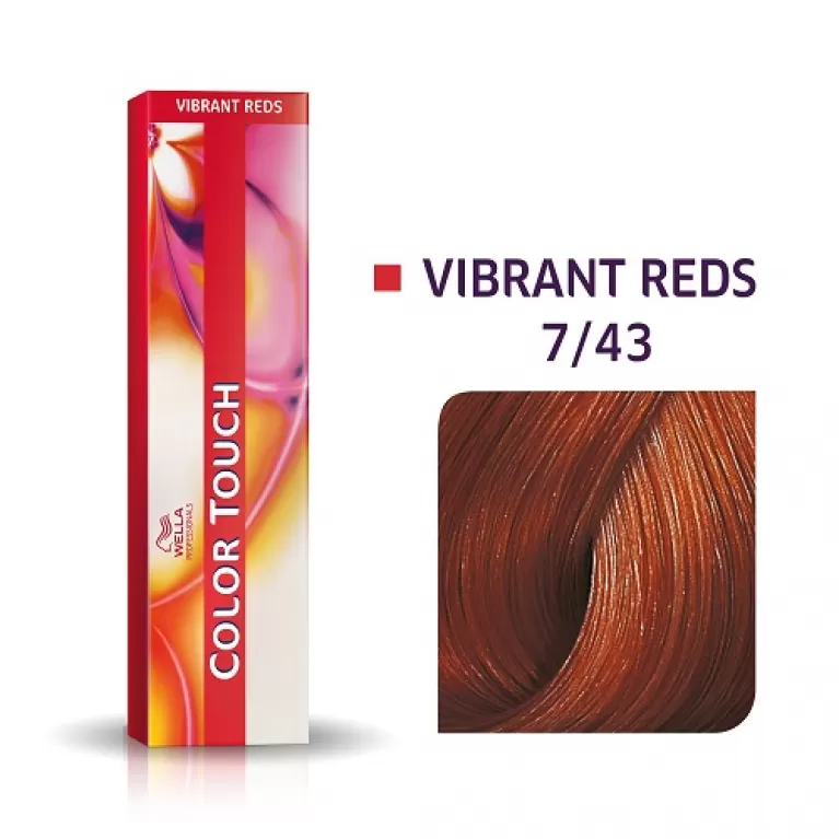 

Краска для волос Wella Color Touch 7/43 средний блондин красно-золотистый 60мл.