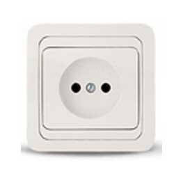 

Розетка без заземления Makel (WEGA) бел вст