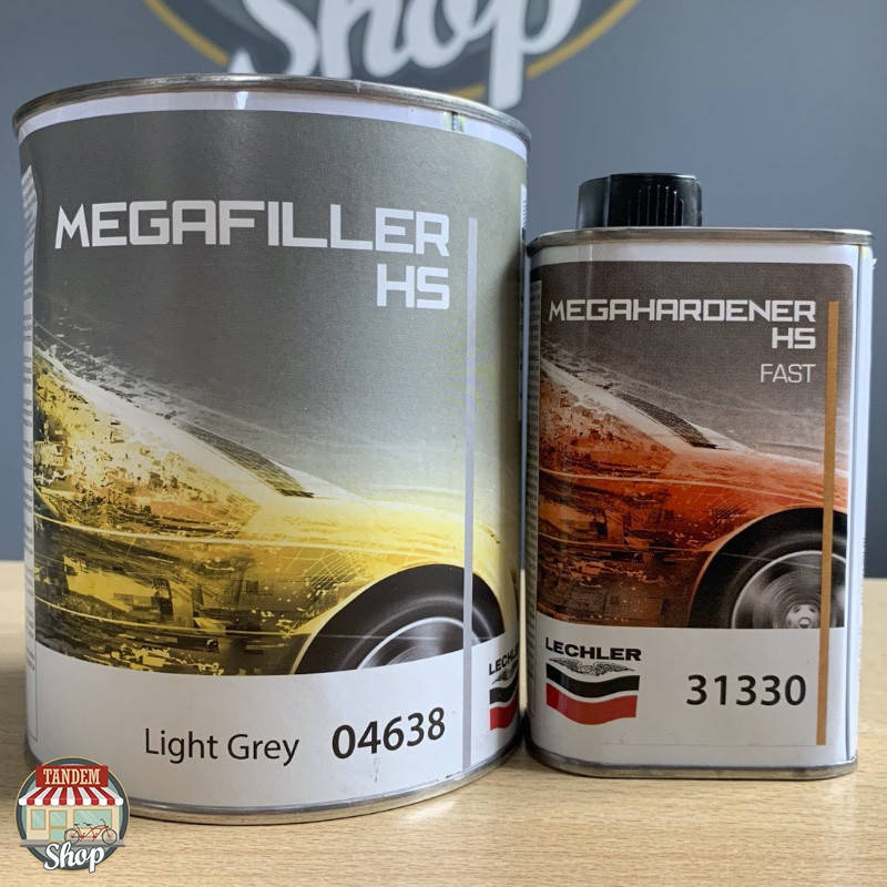

Грунт-наполнитель акриловый Lechler MEGAFILLER 5:1 HS, 1 л + 200 мл Комплект Серый