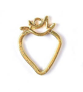 

Форма (рамка, подвеска) для эпоксидной смолы, Клубничка (золото)