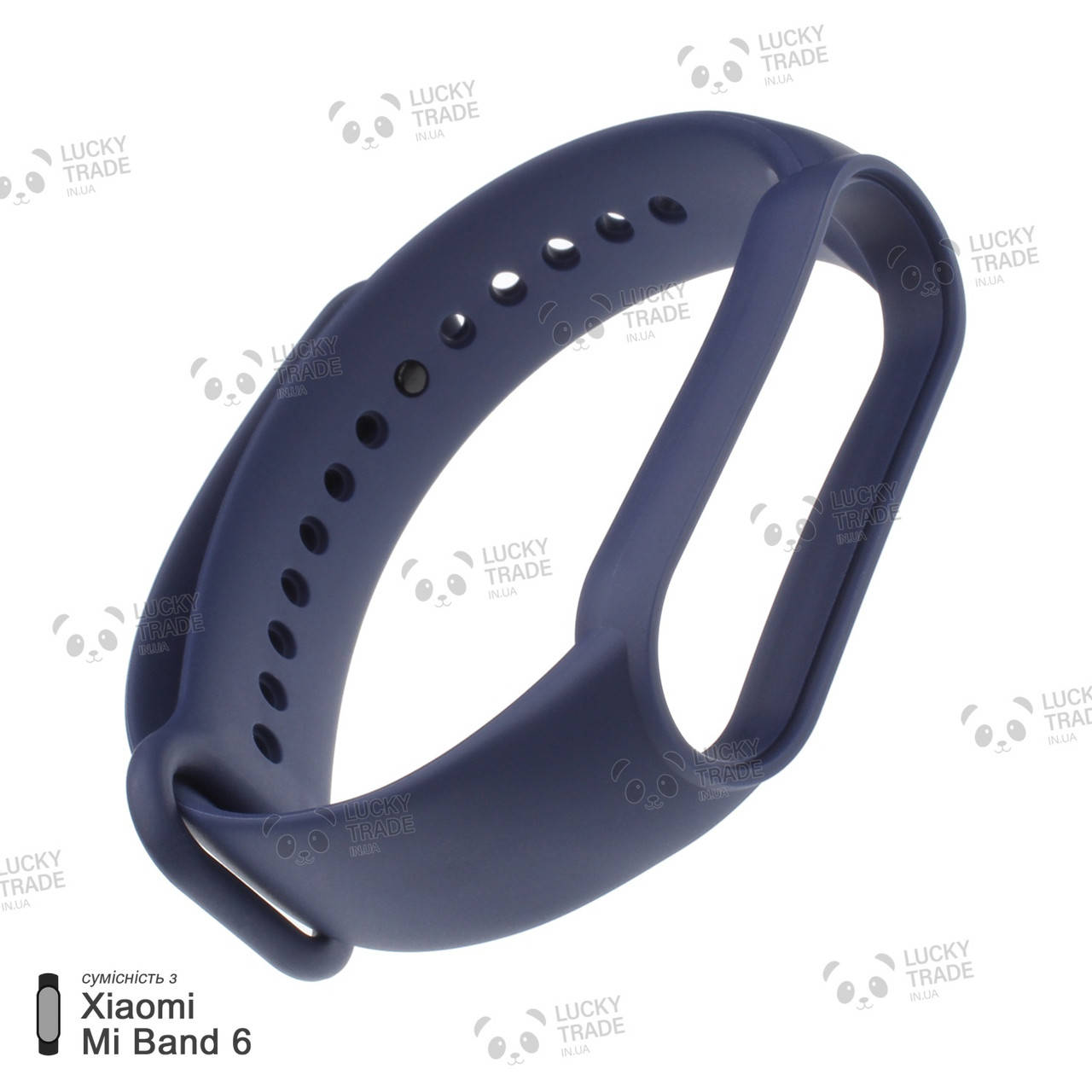 

Ремешок Xiaomi Mi Band 6 силиконовый однотонный браслет Light Темно-синий [241901]
