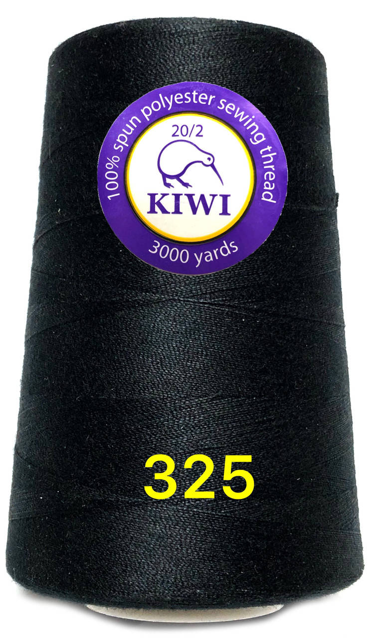 

Нить 20/2 армированная Черная 325тон повышенной прочности 3000ярдов Kiwi