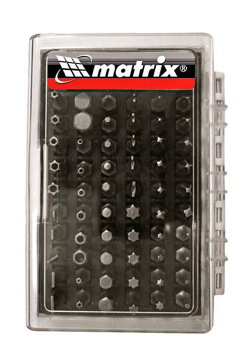 

Набор бит с магнитным держателем, CrV, 61 шт., MTX (113879)