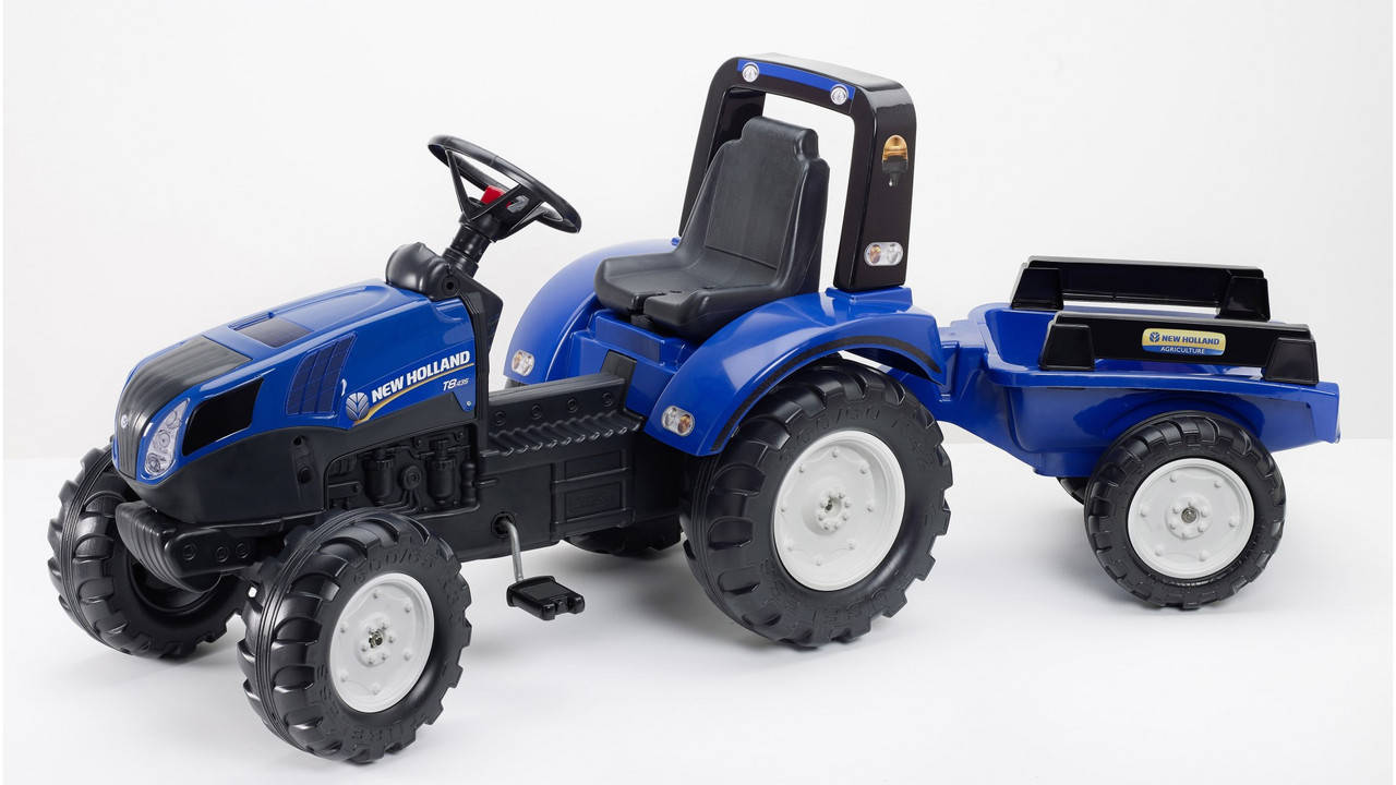 

Детский педальный трактор Falk 3090B New Holland T8 с прицепом