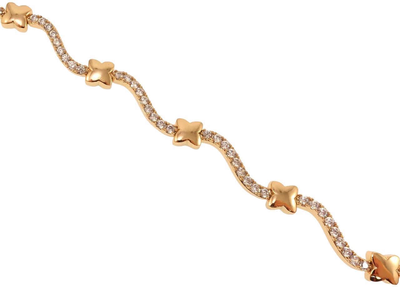 

Браслет Xuping Позолота 18K "Плавные линии" длина 19см х 3-5мм