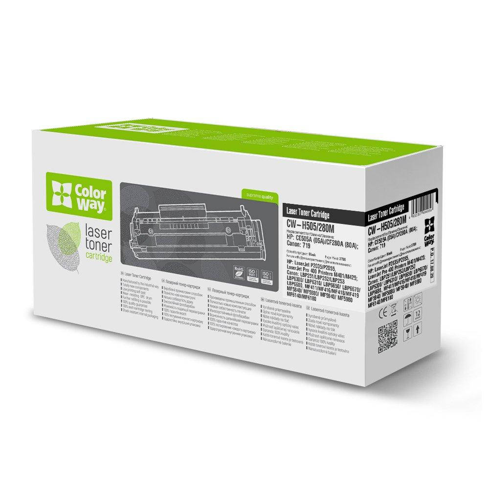 

Картридж ColorWay для HP LJ P2035/2055/M425dn (CE505/280A) (CW-H505/280M) 2300 стр