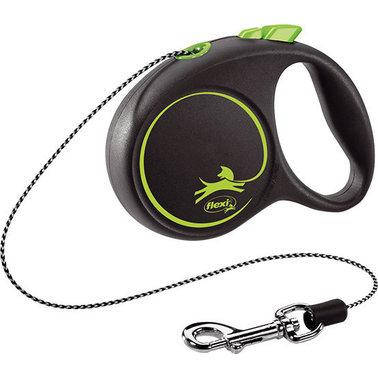 

Рулетка Flexi "Black Design XS" трос черный с зеленым 3м/8кг