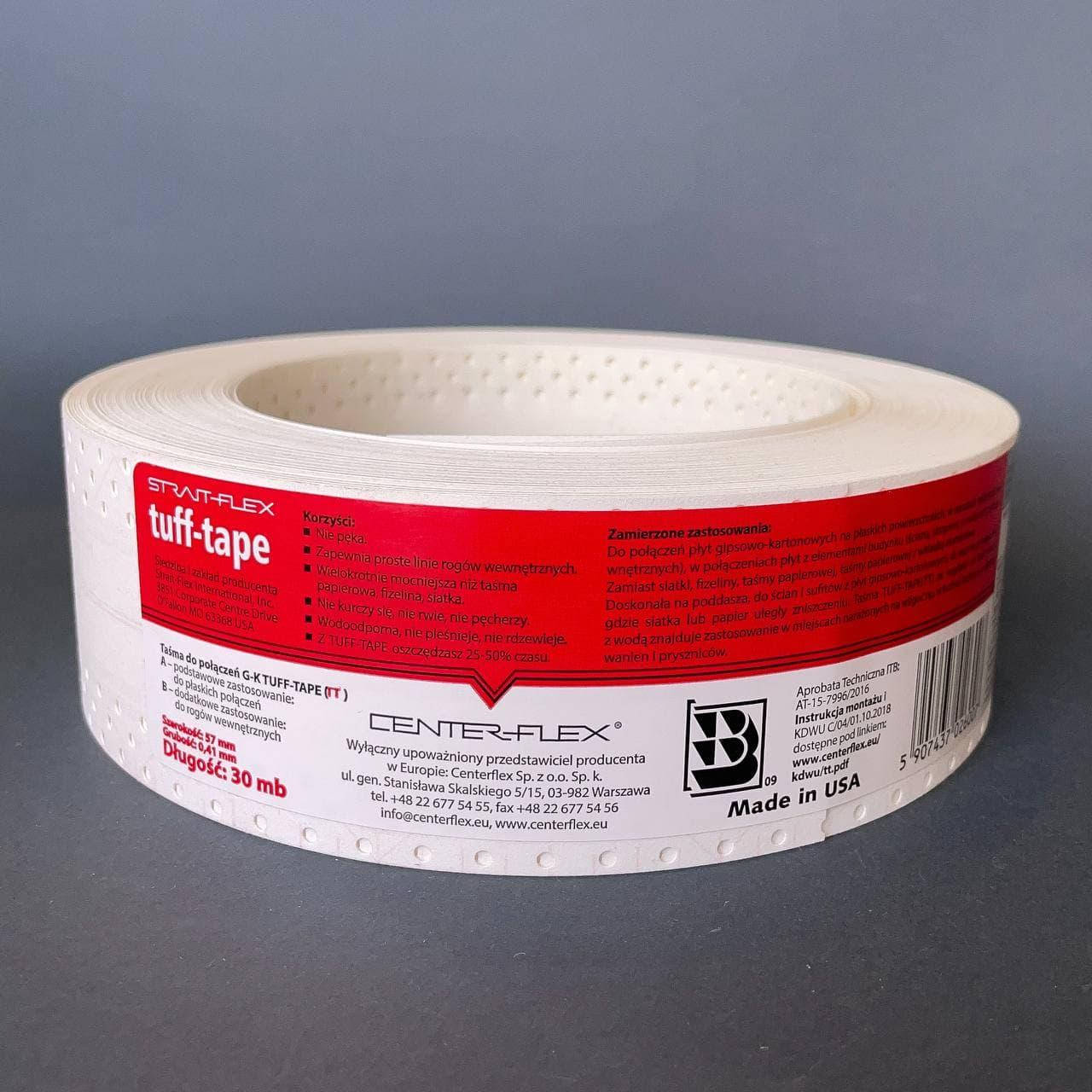 

Лента армирующая STRAIT FLEX красная (TUFF-TAPE) (30 м.п.)