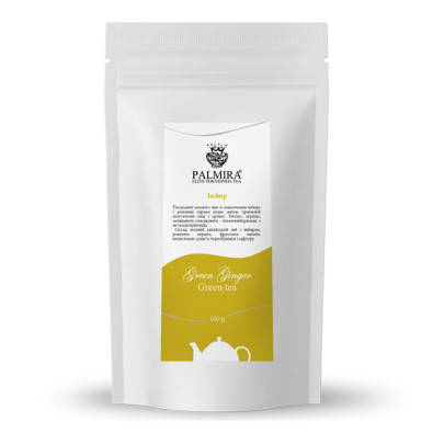 

Чай "Имбирный" зелёный ароматизированный весовой Palmira 100г