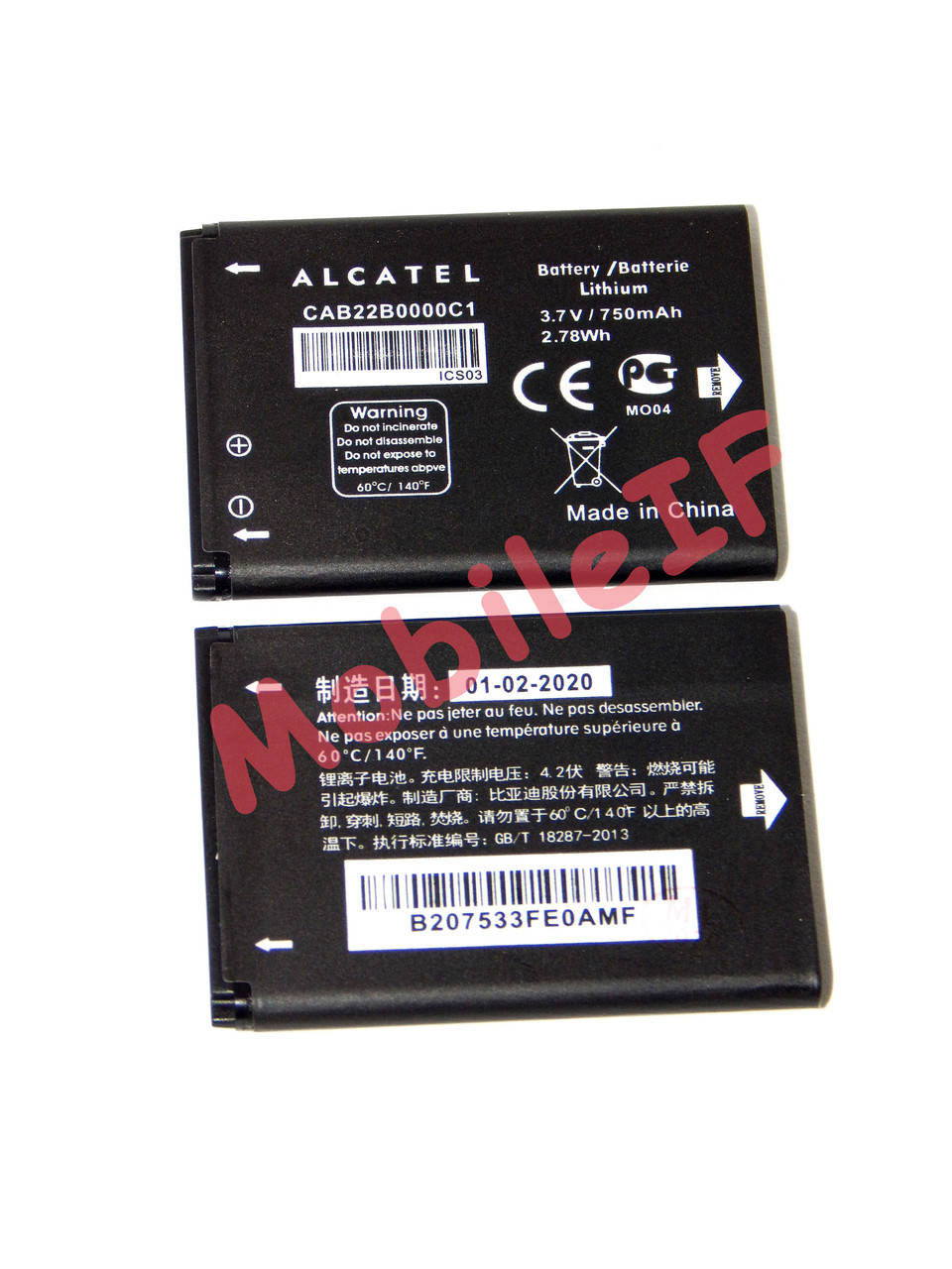 

Аккумулятор Батарея Alcatel CAB22B0000C1, CAB0400000C1, CAB22D0000C One Touch 2012D