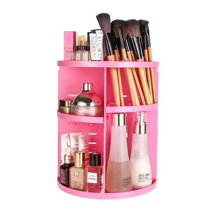 

Органайзер для косметики 360 ° Rotation Cosmetic Box Розовый