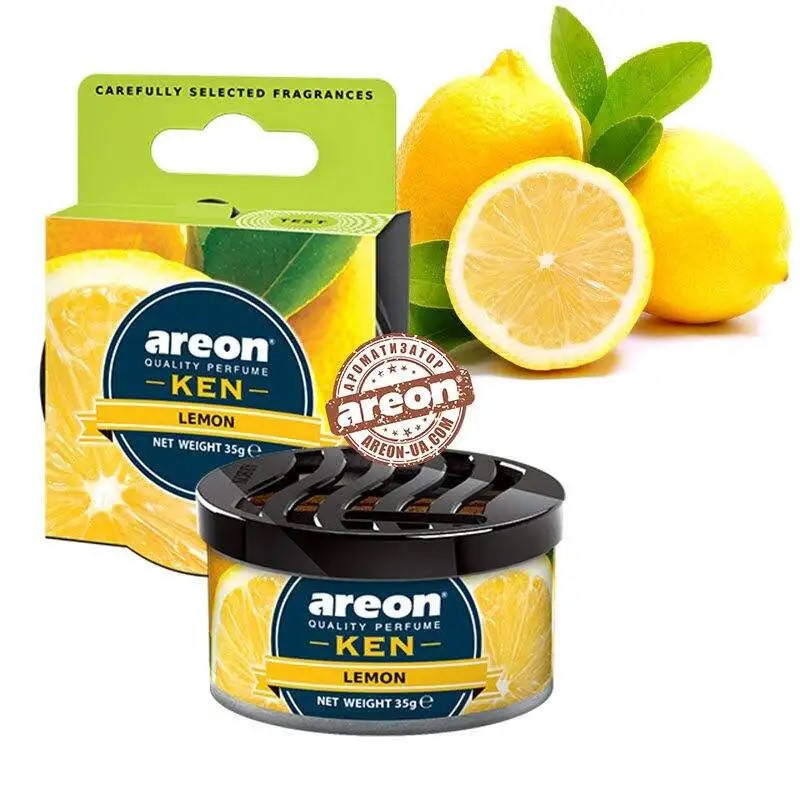 

Ароматизатор Areon (Освежитель воздуха в машину) "KEN" - сухой в банке_Lemon
