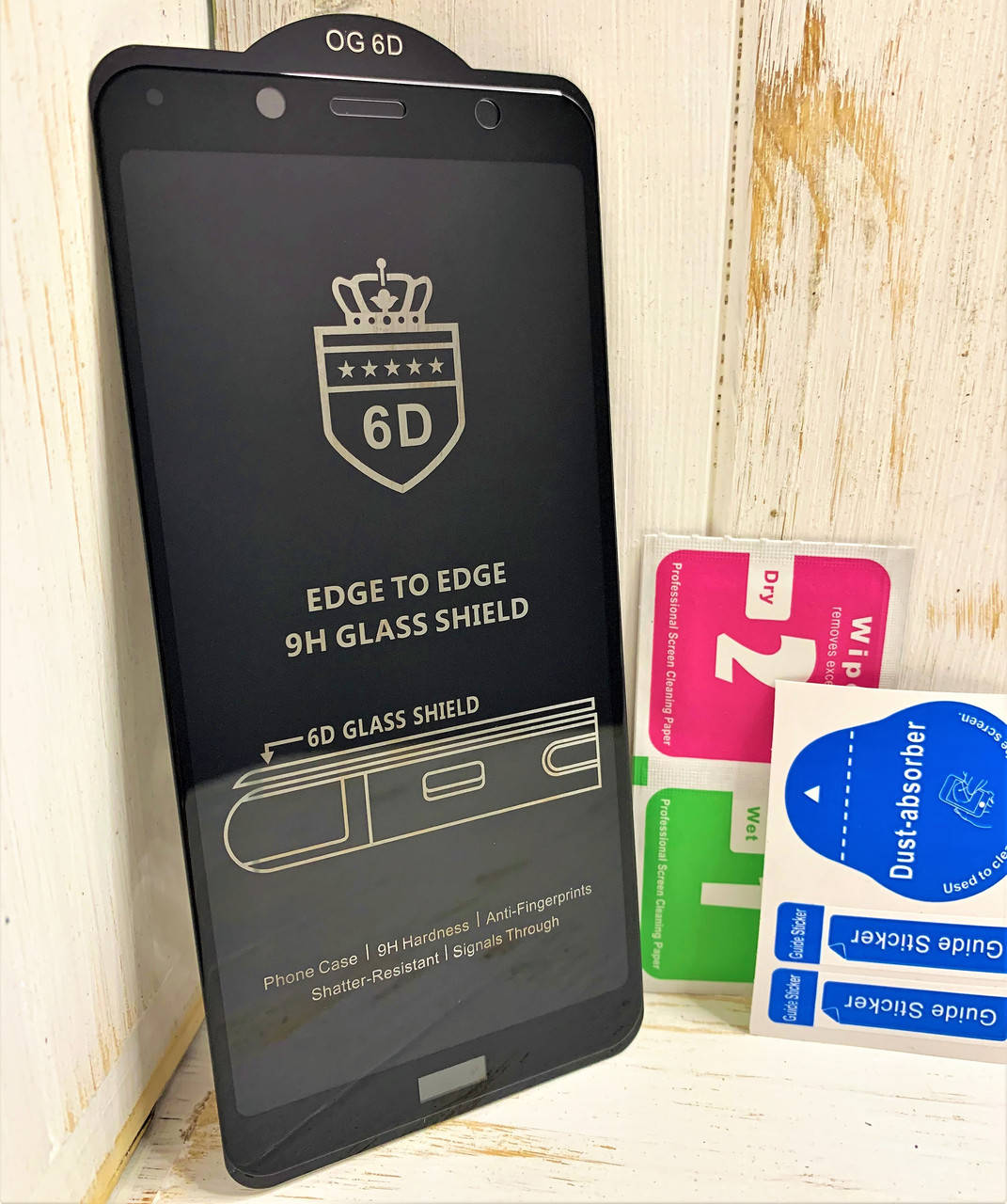

Защитное стекло для Xiaomi Redmi 7A 6D чёрное, Прозрачный