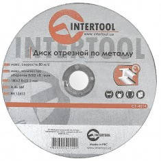 

Диск отрезной по металлу 180x2.0x22.2мм INTERTOOL CT-4014