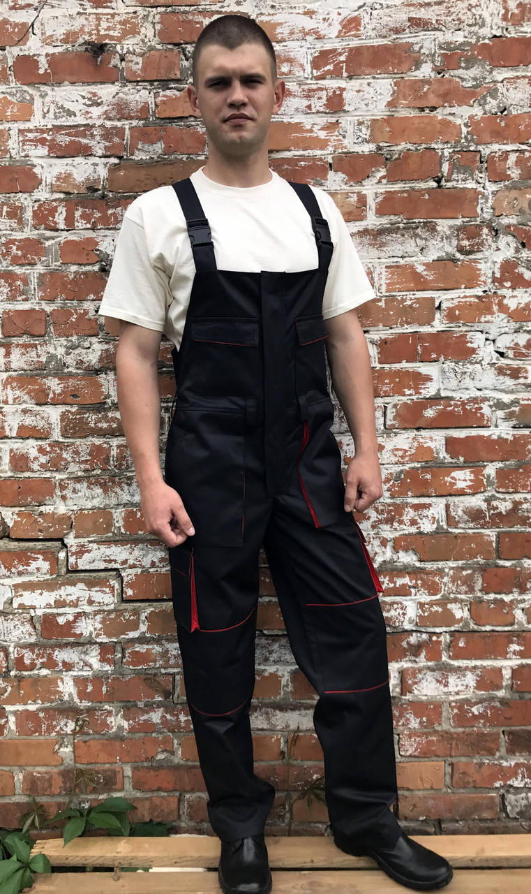 

Полукомбинезон рабочий "Атлант" черный, рабочая одежда 52-54