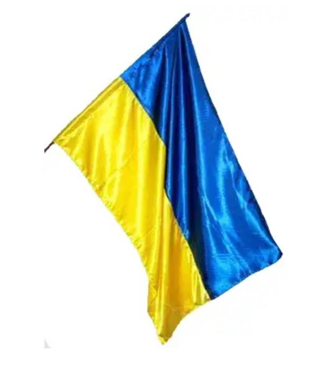 

Прапор України, флаг Украины с карманом под флагшток атласный 140х90см