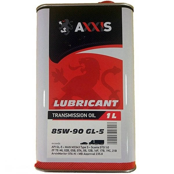 

Масло трансмисс. AXXIS 85W-90 (Канистра 1л)