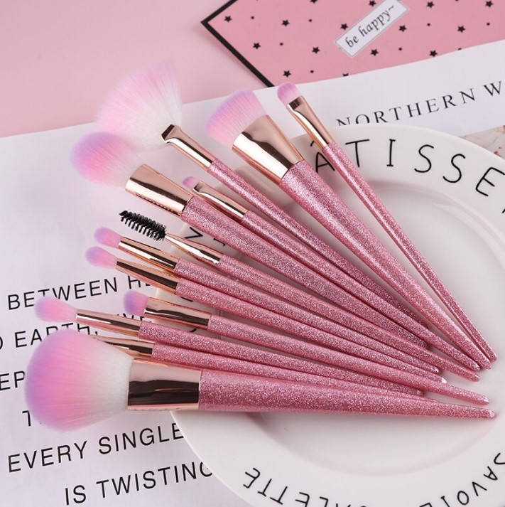 

Набор кистей для макияжа Zoreya Brilliant pink 12 шт