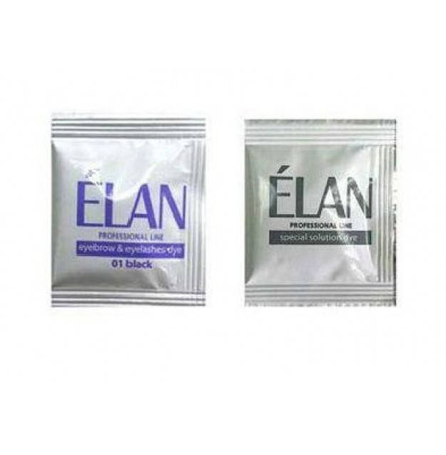 

Elan. Гель – краска для бровей с окислителем, с экстрактом алоэ. 01 black, чёрный.