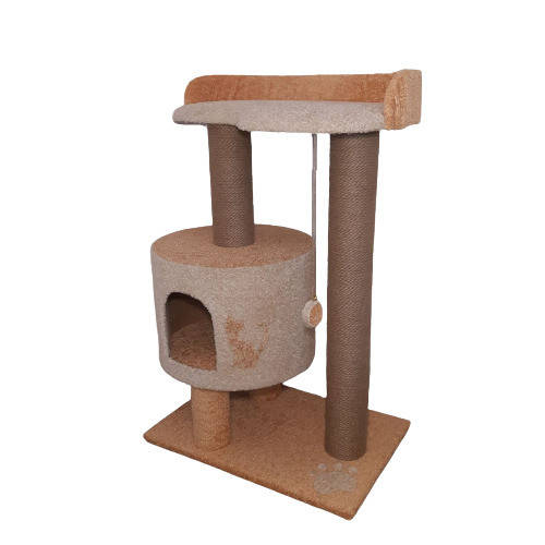 

Комплекс когтеточка с большим домиком и лежанкой для всех пород котов, кошек