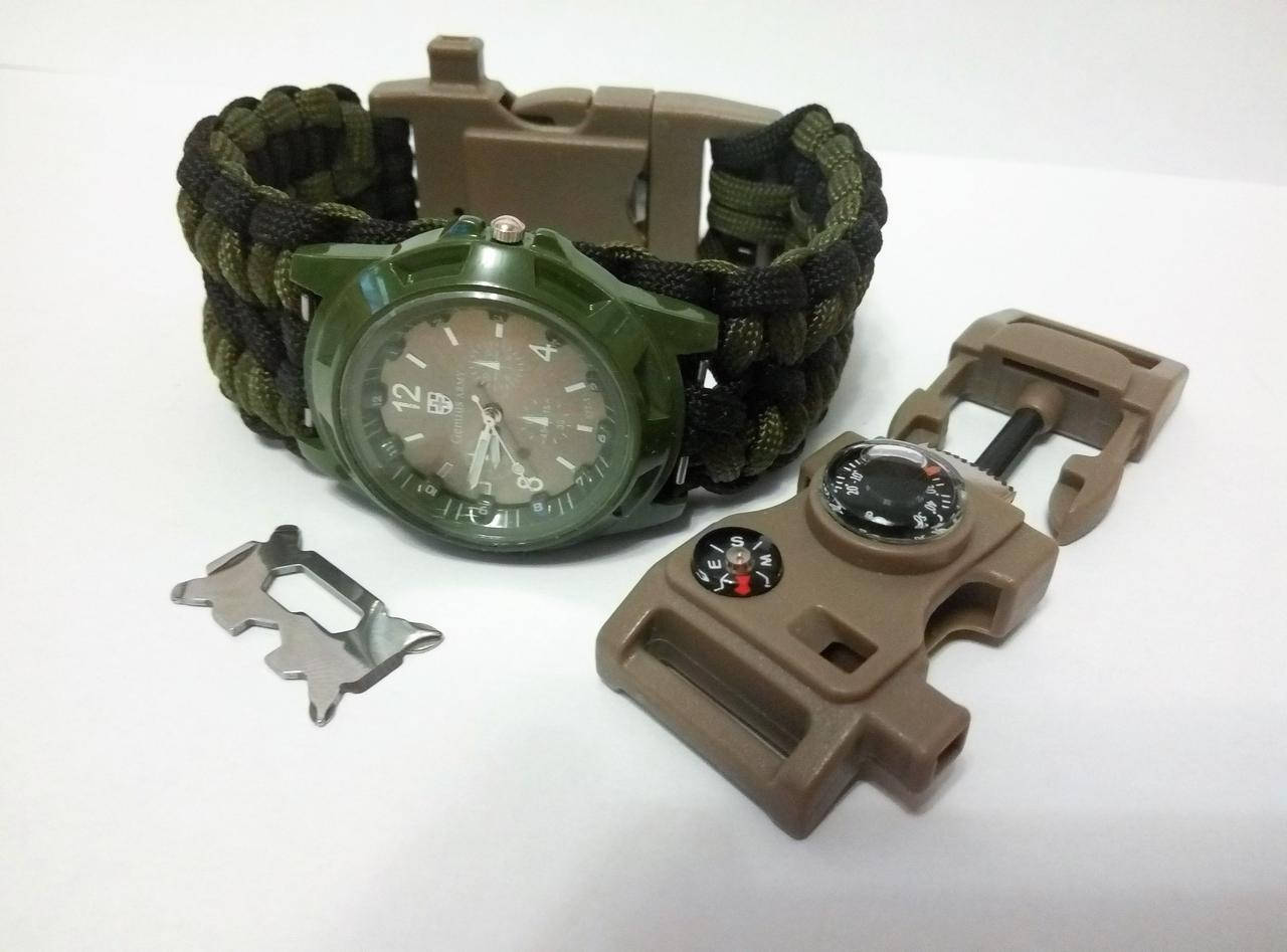 

Кварцевые Часы "Gemius Army" и браслет выживания 15 в 1