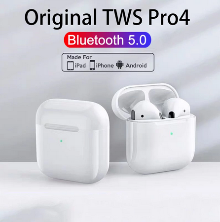 

Наушники TWS Mini Pro 4 Bluetooth 5.0 белые, Черный