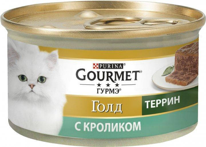 

Purina Gourmet Gold Консерва Кролик Террин для котов Гурме Паштет с кроликом 85 гр