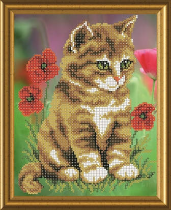 

Схема для вышивки бисером Рыжик в маках. Арт. СКМ-40