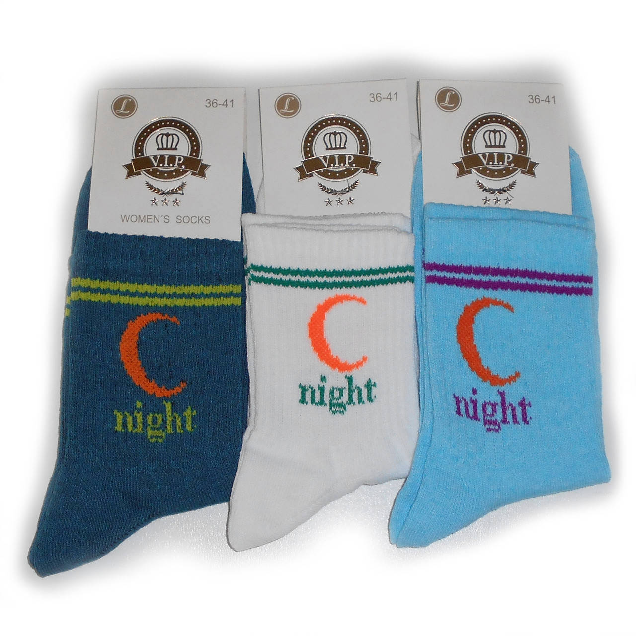 

Женские носки с приколами V.I.P. от 10,50 грн./пара (высокие, Night), Разные цвета