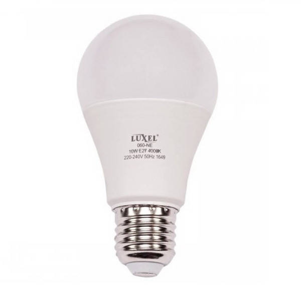 

Лампа LED A60 10W (100Вт) E27 4000K LUXEL 24мес.