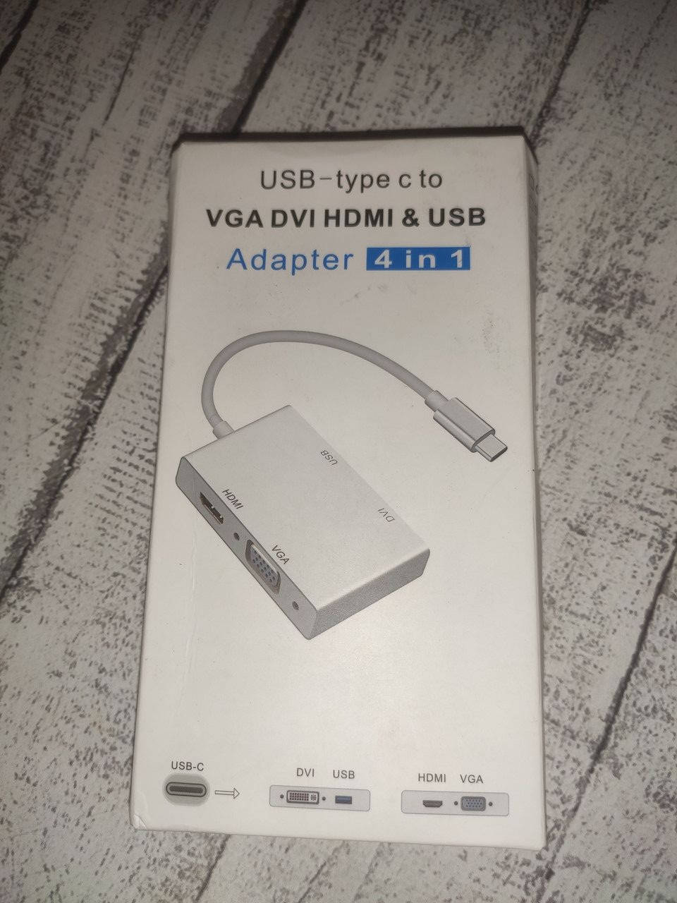 

Концентратор USB-адаптер Тип C Thunderbolt 3 X Hdmi Dvi Vga Usb 3 4в1