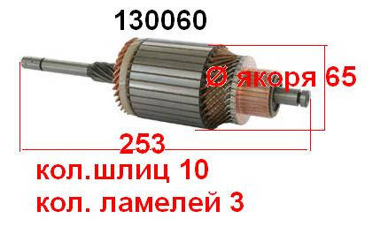 

Якорь (ротор) для стартера Bosch VOLVO FORD
