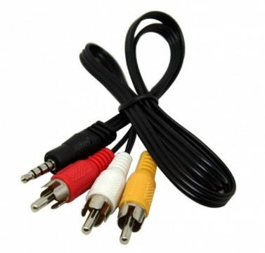 

Кабель Atcom Audio-Video 3RCA > TRRS 3.5mm для T2 1,8 м., Черный