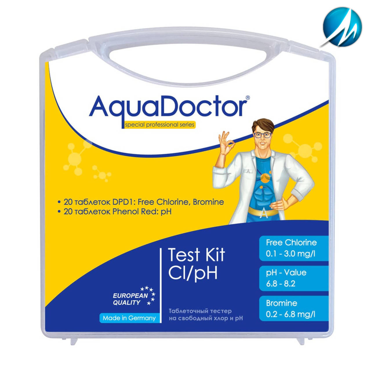 

Тестер AquaDoctor Test Kit Cl/pH