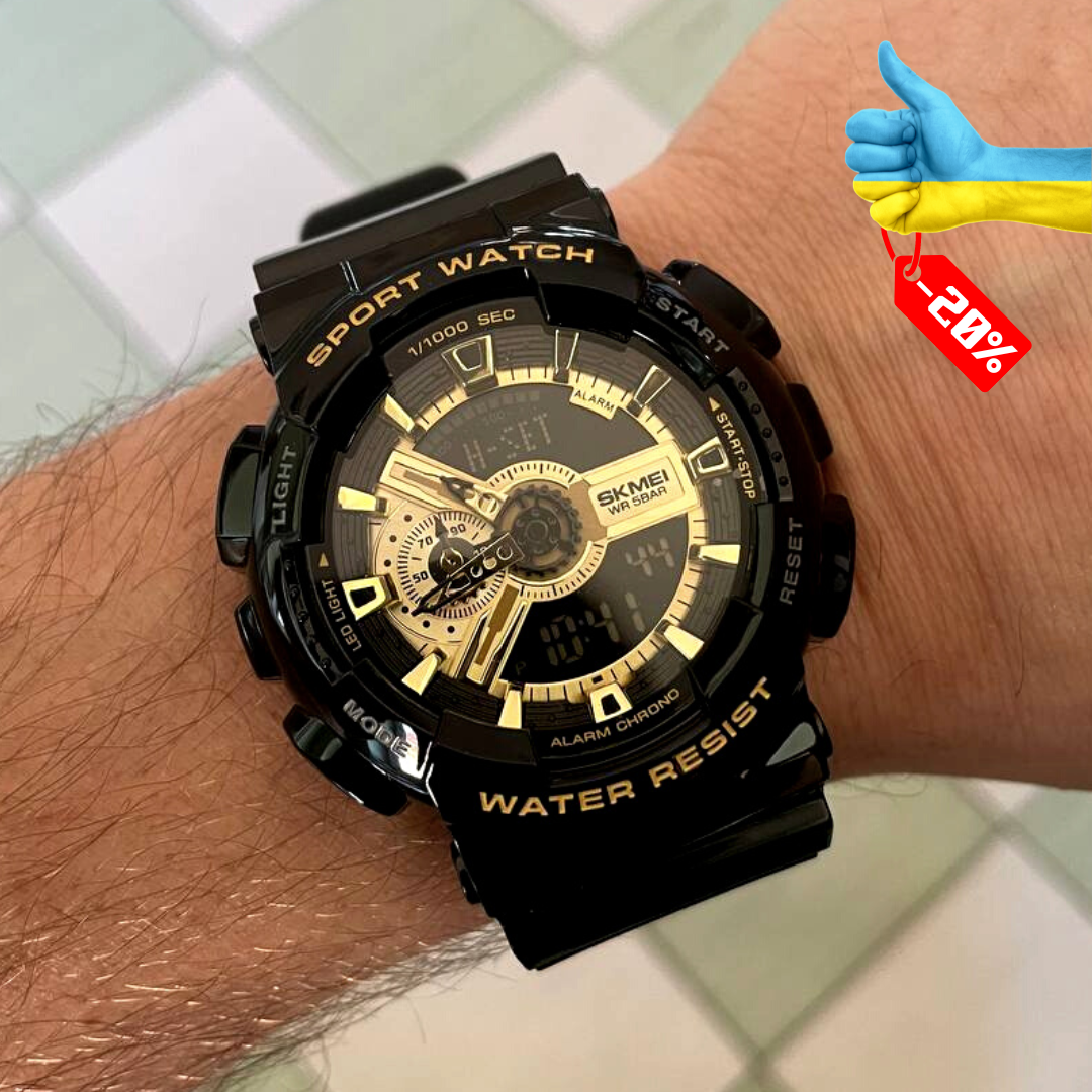 

Мужские тактические часы армейские в стиле Casio G-Shock черные