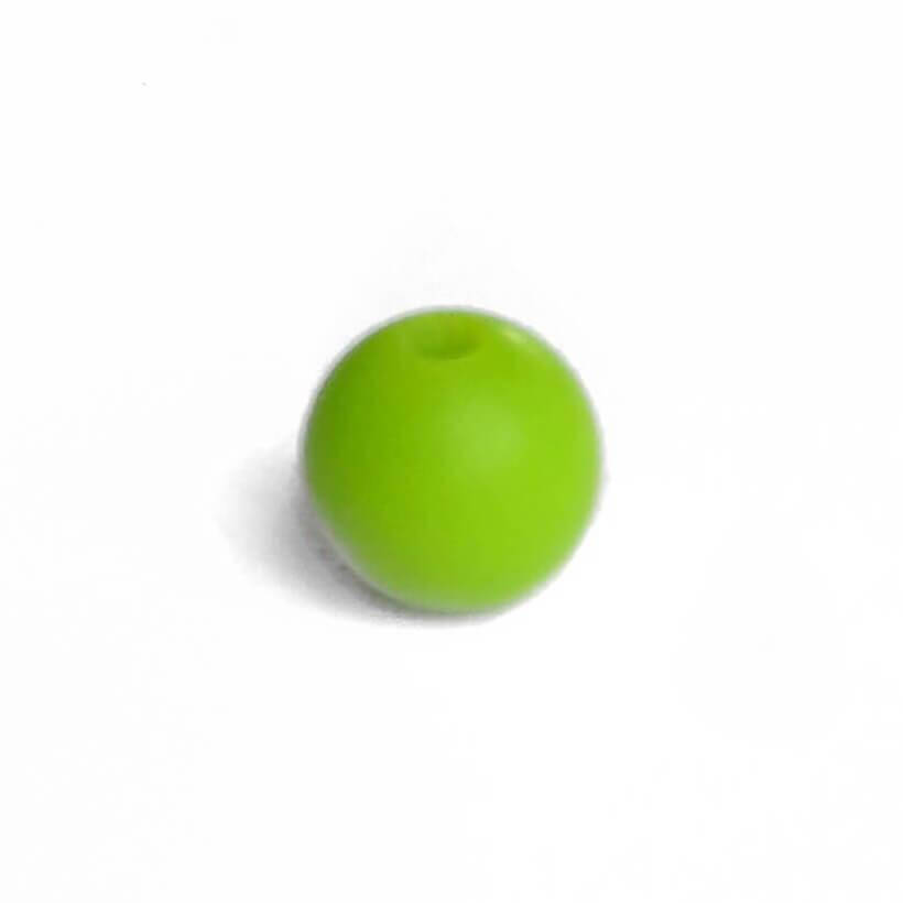 

12мм (зеленый) круглая, силиконовая бусина, Зелёный
