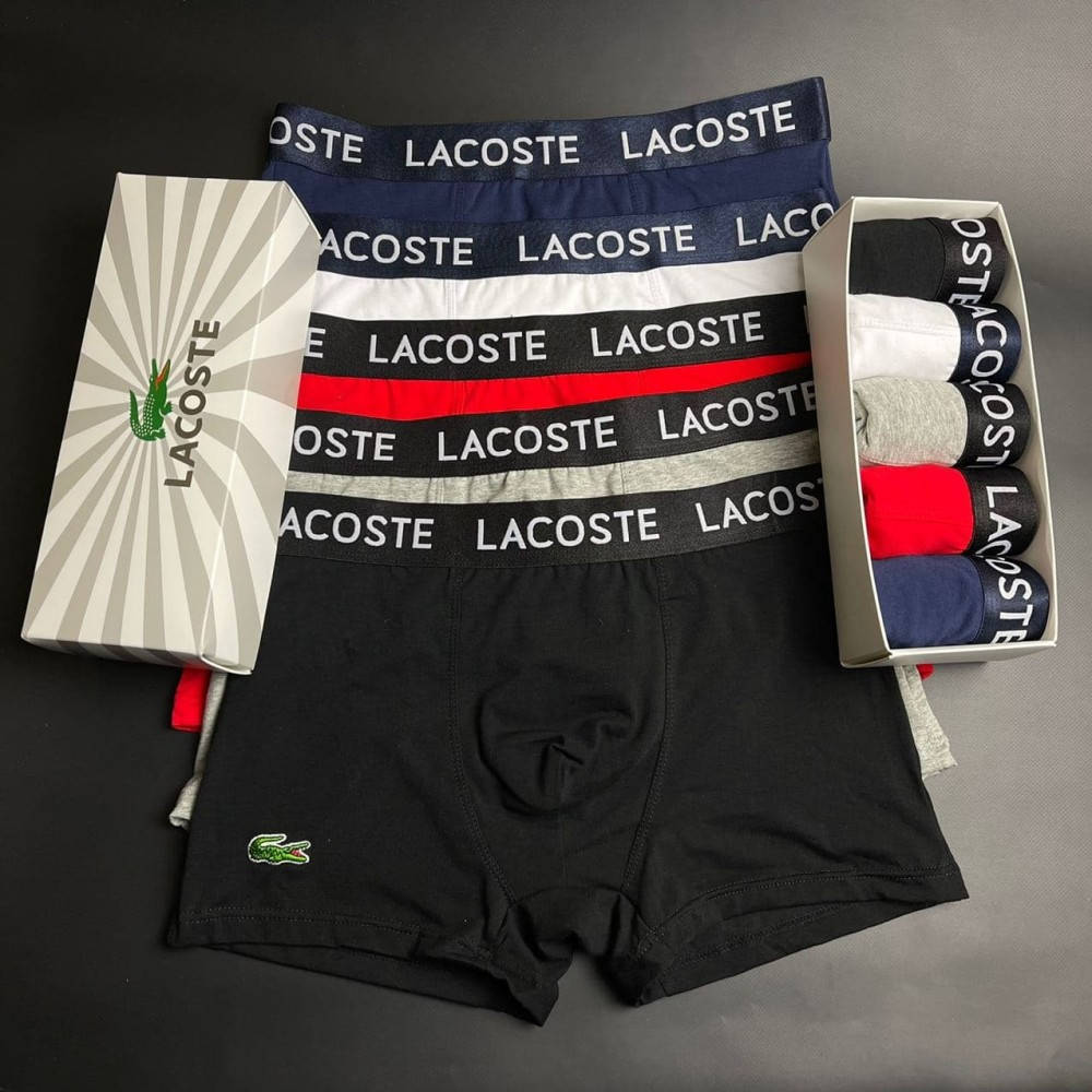 

Мужские боксеры Lacostе (чорный, белый, серый , красный , синий )