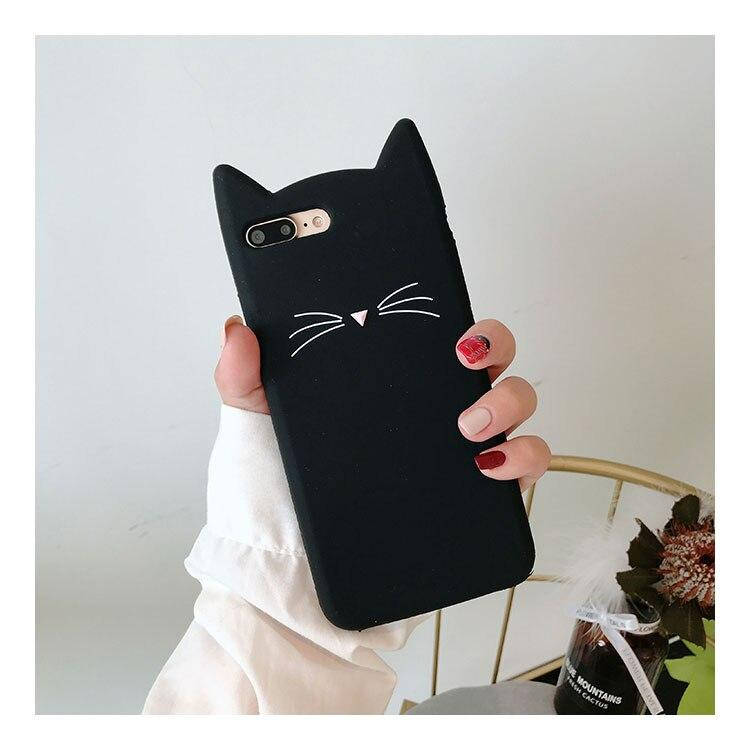

3D Чехол для iPhone 7 Plus /8 Plus Котик с ушками и усиками, Разные цвета