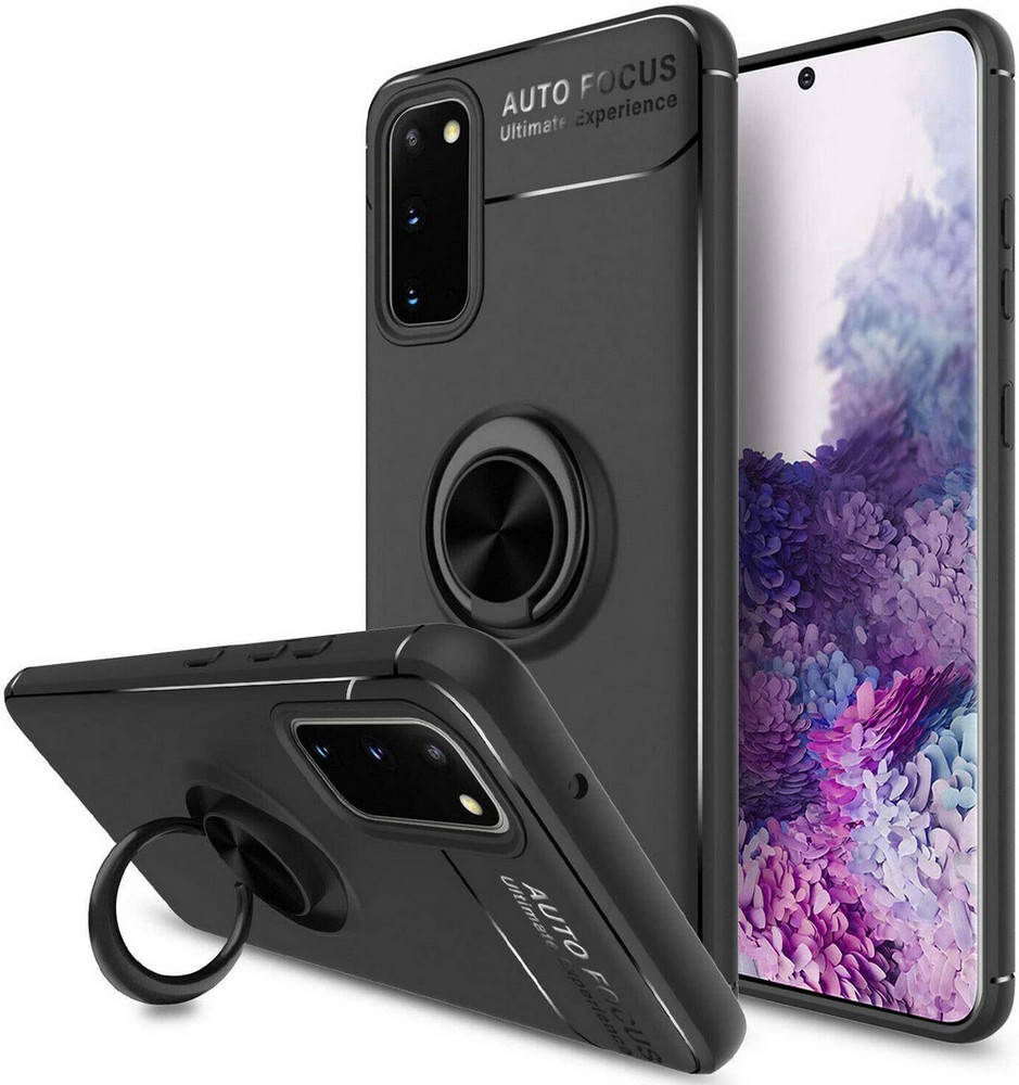 

Чехол с кольцом Samsung Galaxy A71 A715 Autofocus (Самсунг Галакси А71), Черный