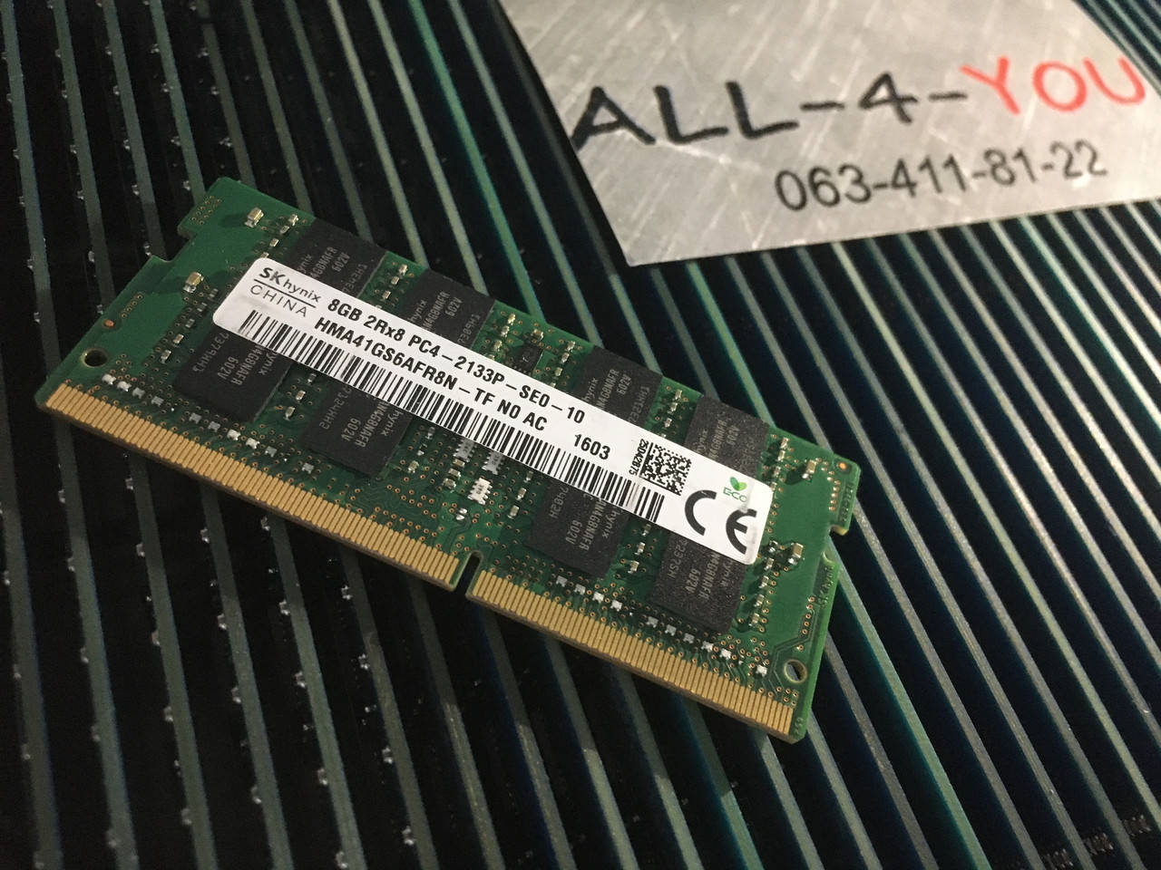 

Оперативна пам`ять HYNIX DDR4 8GB SO-DIMM 1.2V 1Rx8 PC4 - 17000S 2133 MHz