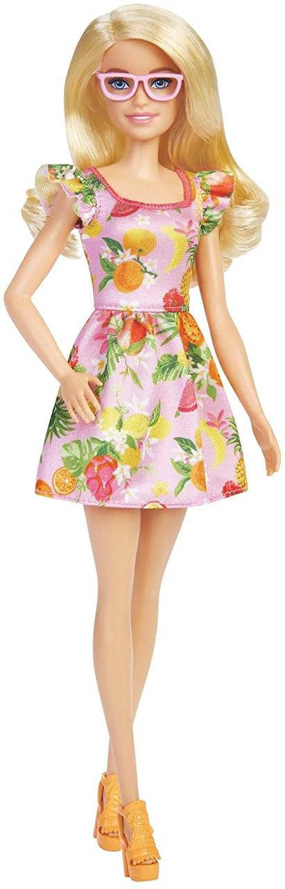 

Кукла Барби Модница блондинка в платье с фруктами Barbie Fashionistas Doll HBV15
