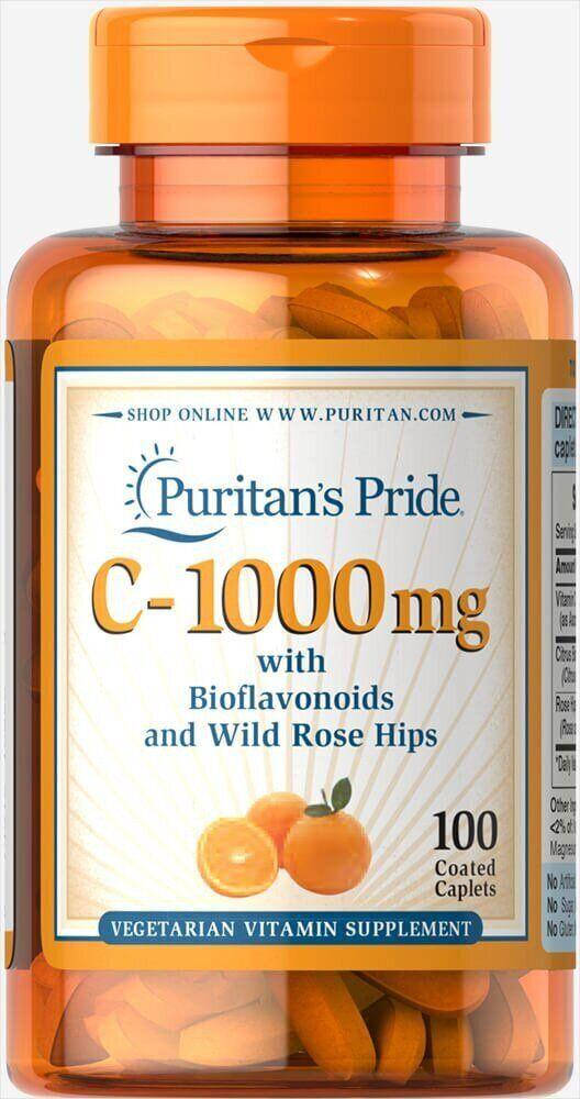

Витамин С с биофлавоноидами, Vitamin C with Bioflavonoids, Puritan's Pride, 1000 мг, 100 капсул (PTP-11410)