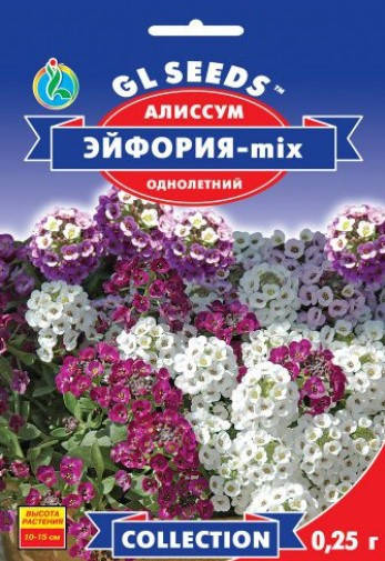 

Алиссум Эйфория микс - 0.25г - Семена цветов, Разные цвета