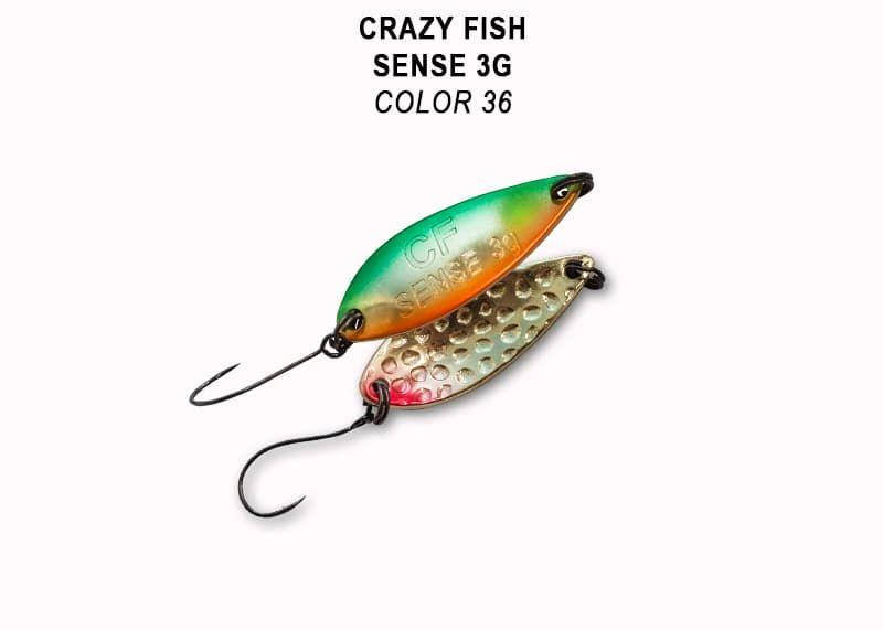 

Колеблющаяся блесна Crazy Fish SENSE-3g 36